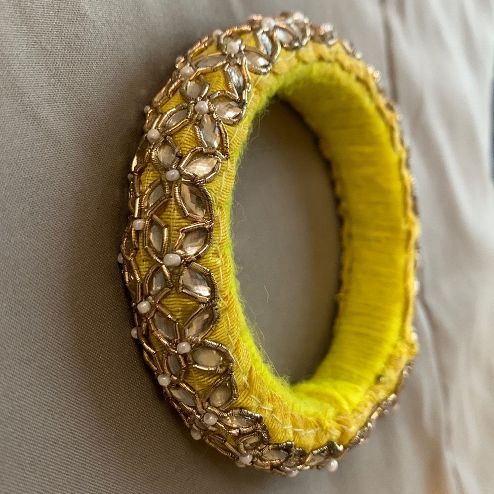 Yellow Bangle handcrafted in India